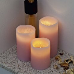 3 darabos LED gyertya szett távirányítóval