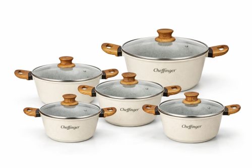 Cheffinger 10 részes edénykészlet/ bézs