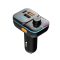 C24 autós FM transzmitter /Bluetooth, SD, MP3, LCD, RGB LED, 1xType‑C, 2×USB-A/
