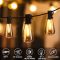  Kültéri napelemes szolár LED fényfüzér, villanykörte design, 10 LED, 10 m hosszú