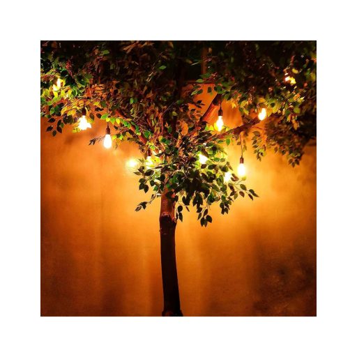  Kültéri napelemes szolár LED fényfüzér, villanykörte design, 10 LED, 10 m hosszú