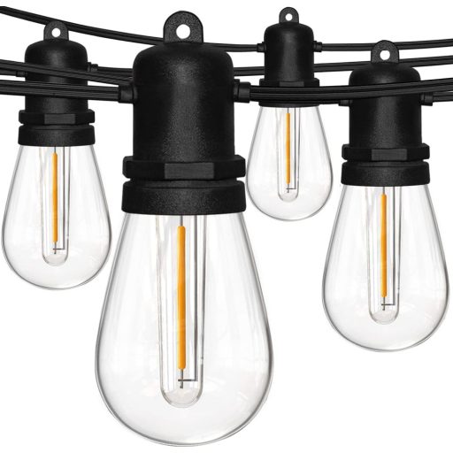  Kültéri napelemes szolár LED fényfüzér, villanykörte design, 10 LED, 10 m hosszú