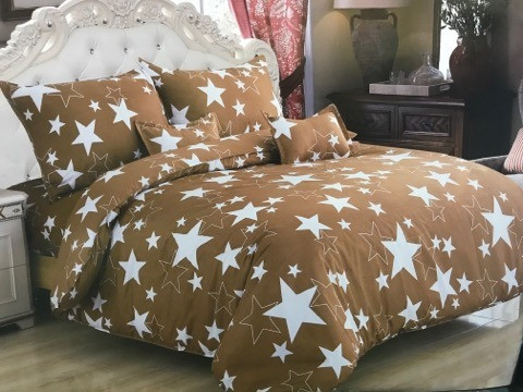 Image of 7 részes Csillagos Ágynemű Garnitúra-Barna