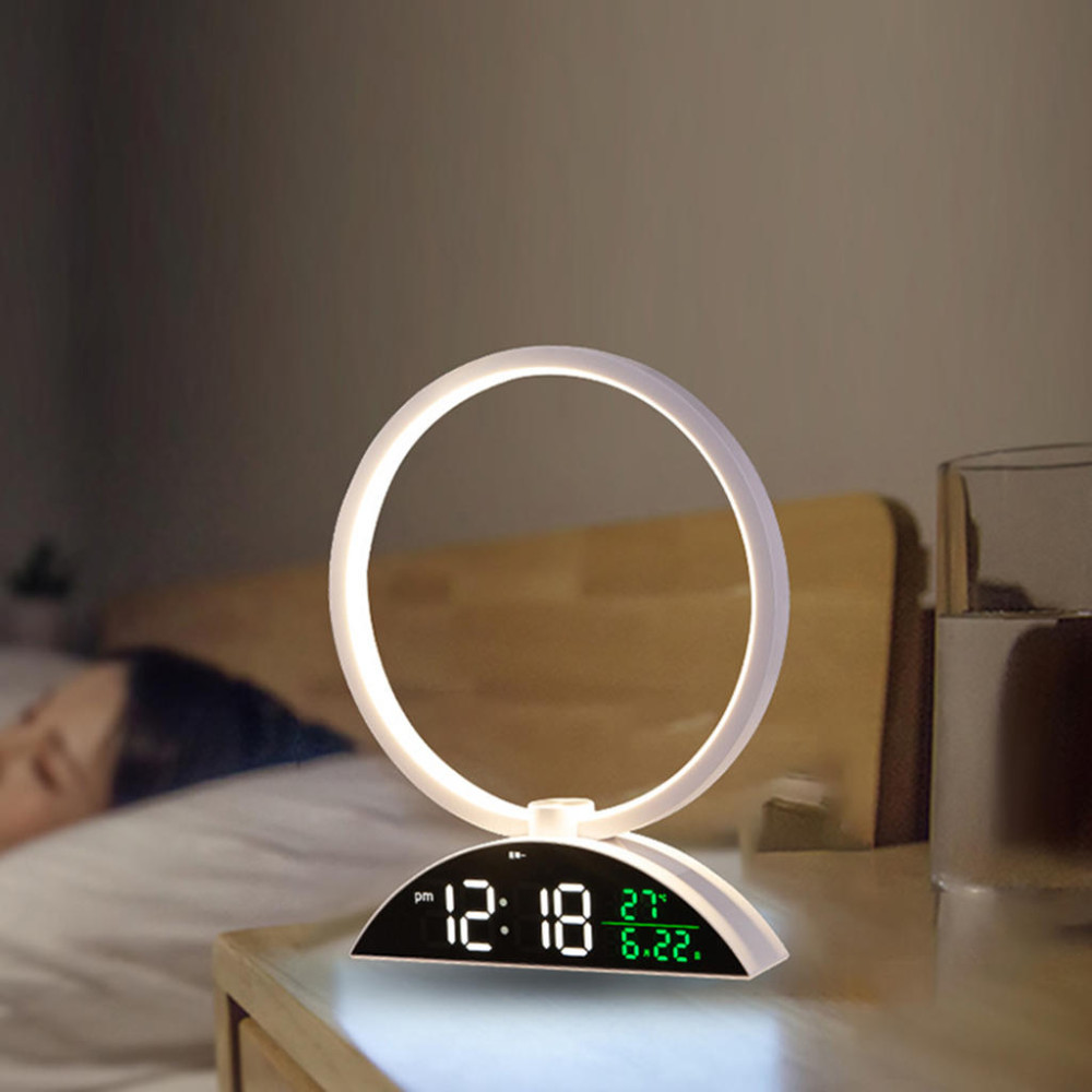 Image of Ébresztőfény kijelző Idő/dátum/hőmérséklet napkelte naplemente szimuláció elalvást segítő digitális ébresztőóra