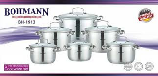 Image of BOHMANN 12 RÉSZES INOX EDÉNYKÉSZLET BH 1912