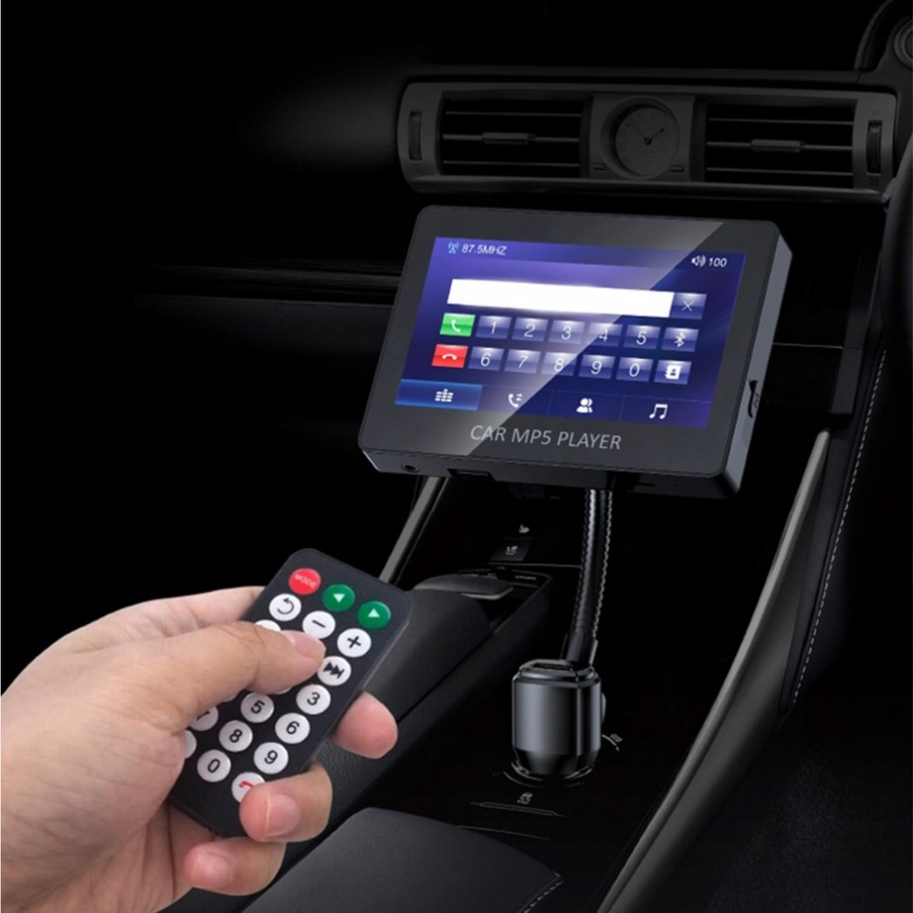 Image of Autós MP5 lejátszó, szivargyújtóba – vezeték nélküli Bluetooth csatlakozás / 4.3 col