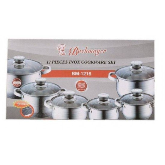 Image of Bachmayer 12 Darabos INOX edény készlet BM-1216