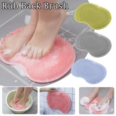 Image of Szilikon dörzsölő kefe fürdőszobai csúszásmentes mosó lábpárna masszázs zuhanyszőnyeg