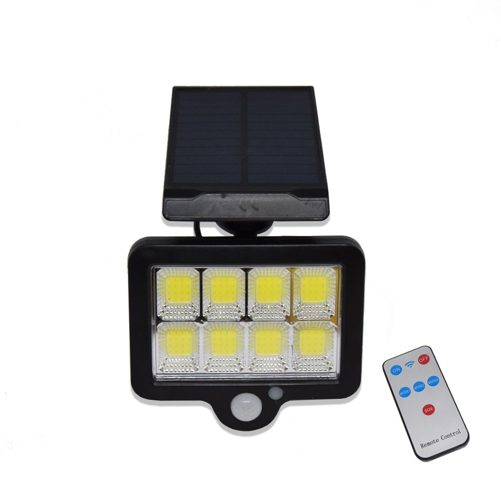 Image of Kültéri napelemes falilámpa / mozgásérzékelővel-távirányítóval