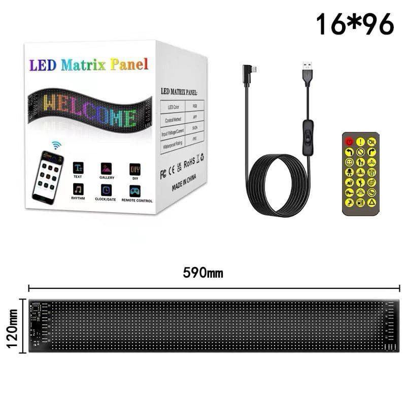Image of DIGITÁLIS LED PANEL EGYEDI KIJELZŐ AZ AUTÓ SZÉLVÉDŐJÉRE PROGRAMOZHATÓ