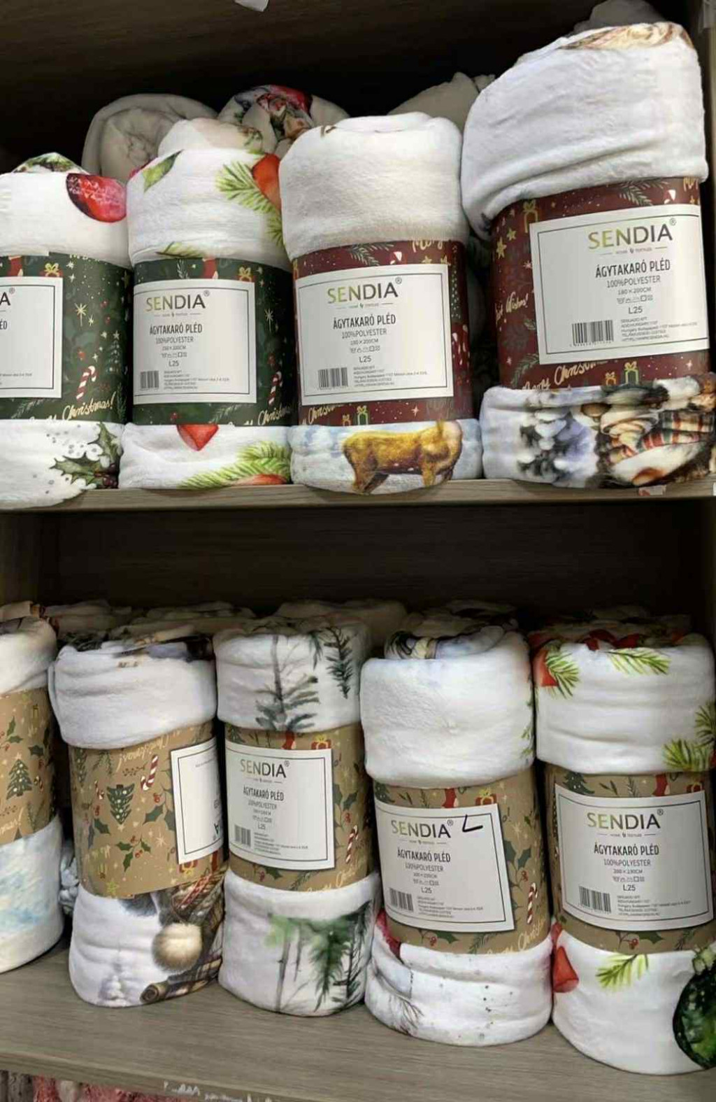 Image of Pihe-puha ágytakaró/pléd 200 x 230 Ünnepi mintázat