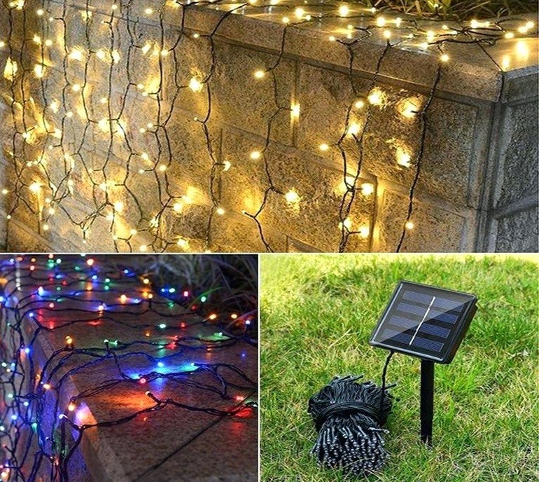 Napelemes Karácsonyi LED égősor, Fényfüzér, Kültéri- 100 Led Napelemes Karácsonyi LED égősor, Fényfüzér, Kültéri- 100 Led