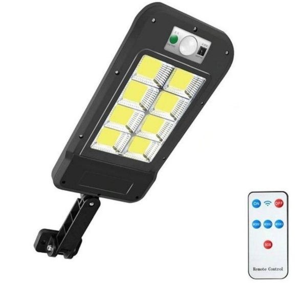 Image of Napelemes szolár kültéri LED lámpa beépített szolár panellel távirányítóval 1000W