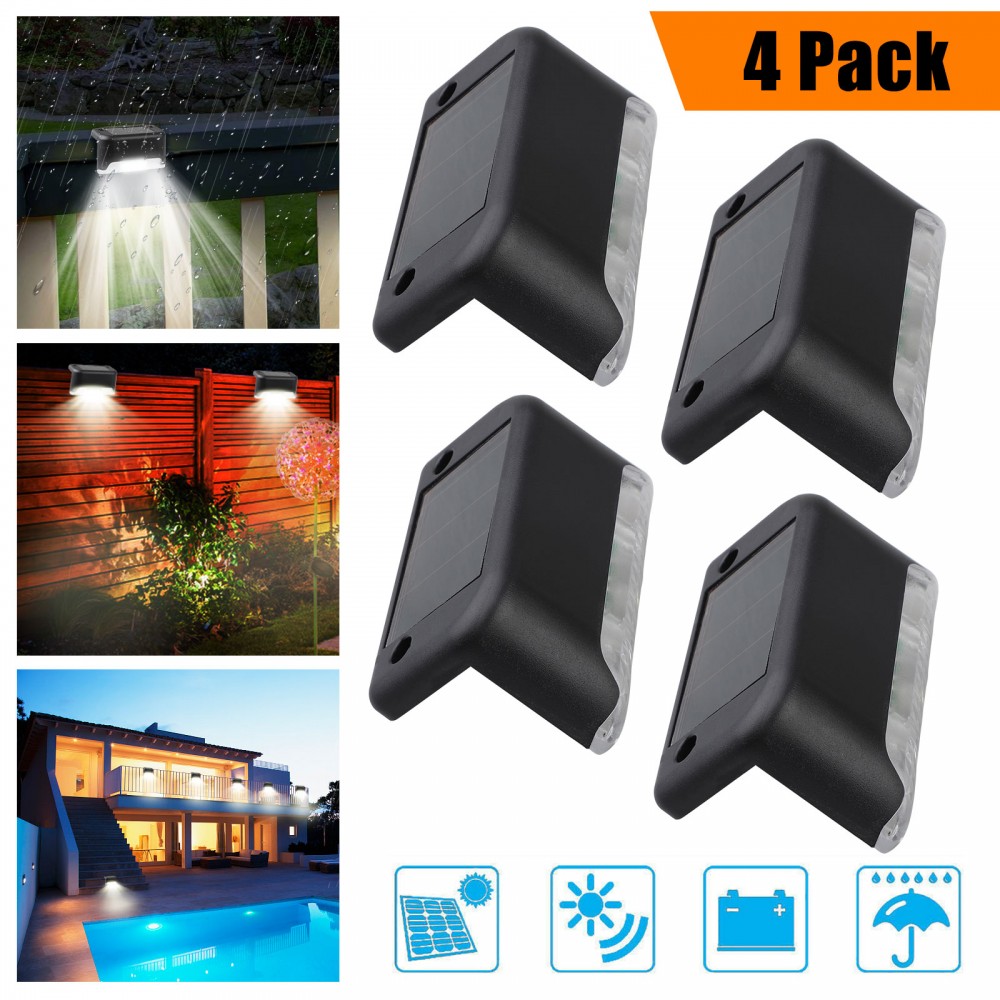 Image of Napelemes kültéri LED lámpa, lépcsőre – vízálló, 4 db