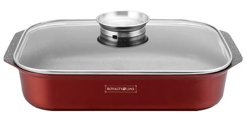 Image of Royalty Line Márvány bevonatú kacsasütő 34 cm -Aromagombos Fedővel