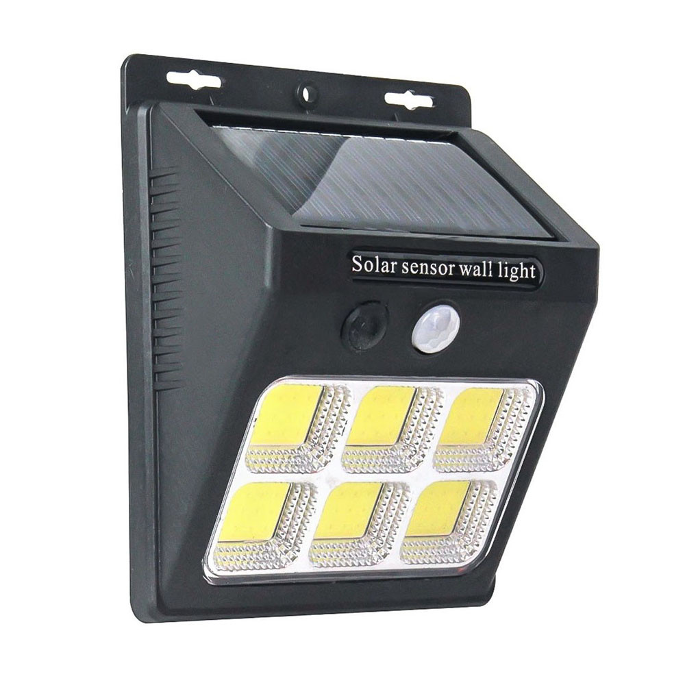 Image of Napelemes fali kültéri LED lámpa mozgásérzékelős 6 COB YX-601COB-6