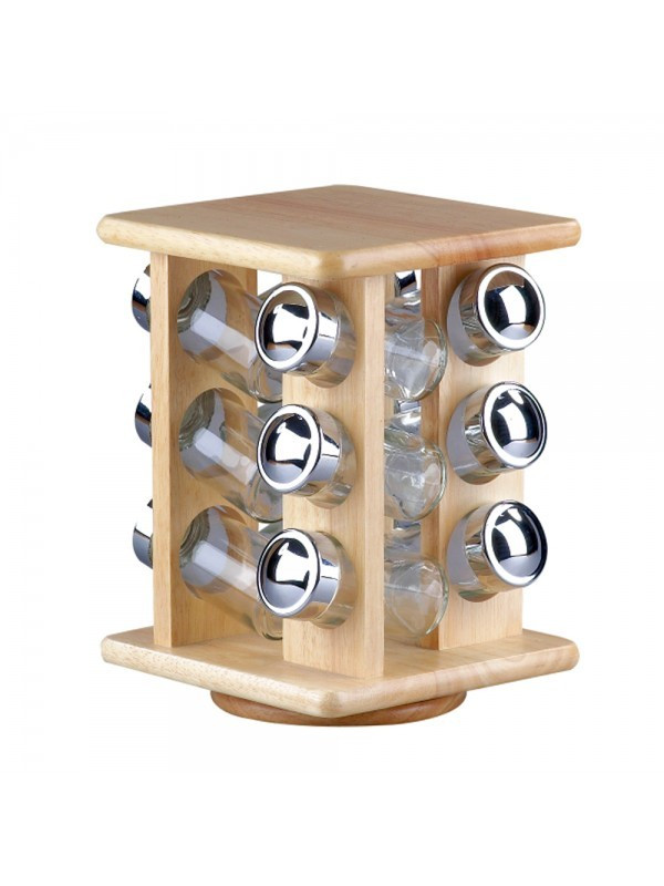 Image of Asztali forgó fűszertartó állvány, 12 részes